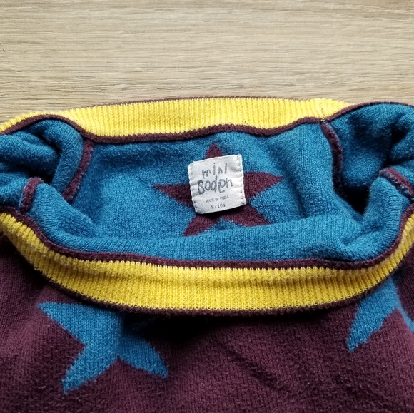 2013 guc Mini Boden blue & purple star sweater - Picture 3 of 10